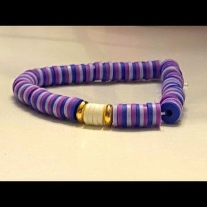 Clay bead stretchy bracelet / anklet